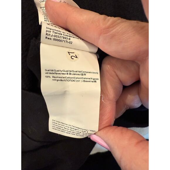 HUGO by HUGO BOSS Quarter Zip Regular Fit Sweatshirt Black Women's Size Small - Picture 9 of 11